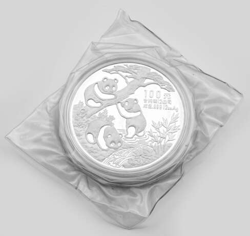 Große Silbermünze 100 Yuan Panda - photo 1