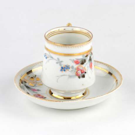 Tea pair from the Kuznetsov factory in Volkhov. 1880s. Porcelain 19th century - photo 2