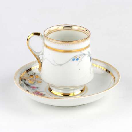 Tea pair from the Kuznetsov factory in Volkhov. 1880s. Porcelain 19th century - photo 3