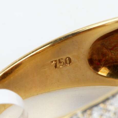 Bague en or avec rubis et diamants. Rubin 21th century - Foto 3