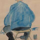 Hinrichs, Carl (1903 Nürnberg-1990 Schwerin) "Der Angler", Aquarell, monogr. u.r., 26,5x16 cm, im Passepartout hinter Glas und Rahmen (Maler und Illustrator, Ehrenbürger der Stadt Schwerin, Beteiligung an zahlr… - photo 1