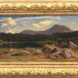 Zimmermann, Albert August (1808-1888) " Landschaft mit See", ÖL/Lw., sign. sign. und Ortsbezeichnung München u.l., 25x50 cm Rahmen - photo 1