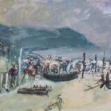 Mutterlose, Heinz (1927 Schkeuditz-1995 ebenda) "Ostsee", Gouache, weiß gehöht, sign. und dat. ´87, 42,5x59,5 cm, hinter Plexiglas und Rahmen - photo 1