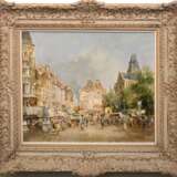 Pallmann, Peter Götz (1908 Berlin-1966 Berlin) "Paris - Rue Mouffetard mit Medarduskirche", Öl/Hf, sign. u.r., 50x60 cm, Rahmen - Foto 1