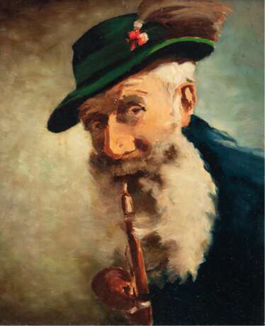 Weber, Heinrich (1843 Esplingerode-1913 ebenda) "Mann in Tracht", Öl/Mp., sign. o.l., 27x22 cm, Rahmen - photo 1