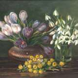 Thormann, E. "Frühlingsstrauß in Vase", Öl/Lw., sign. u.l., 31x44,5 cm, Rahmen - photo 1
