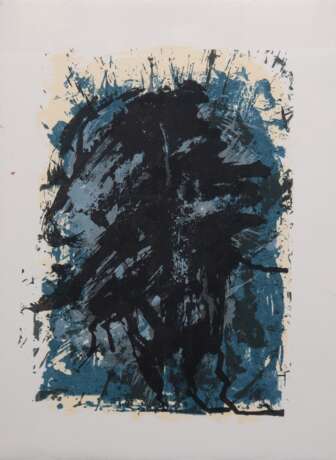 Wirkner, Michael (1954 Chemnitz-2012 Bad Saarow) "Ohne Titel", Siebdruck in 5 Farben, Nachlaßstempel, 38x27 cm, hinter Glas und Rahmen - photo 1
