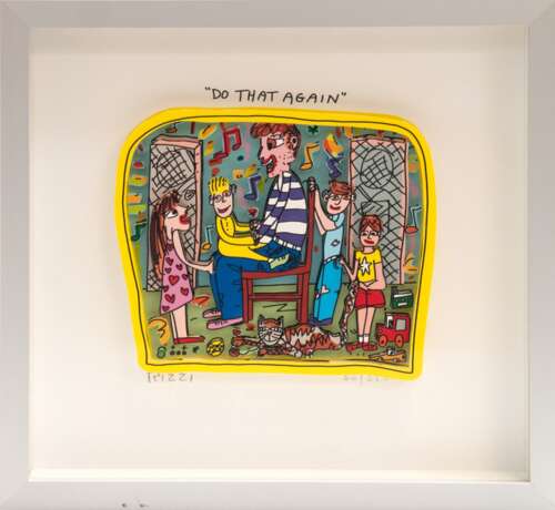 Rizzi, James (1950 New York-2011 ebenda) "Do That Again", 3-D-Grafik, 33/ 350, sign., 15x16 cm, hinter Glas und Rahmen - фото 1