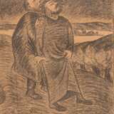 Barlach, Ernst (1870 Wedel/Holstein-1938 Rostock) "Die Sterndeuter", Litho., unsign. u.l. bez. "Ernst Barlach Nachlass", 37,5x27,5 cm, im Passepartout hinter Glas und Rahmen - photo 1