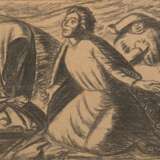 Barlach, Ernst (1870 Wedel/Holstein-1938 Rostock) "Hoffnung und Verzweiflung", Litho., unsign., u.l. bez."Ernst Barlach Nachlass", Blatt gebräunt und etwas fleckig, rückseitig mit Widmung 7. Oktober 1… - photo 1