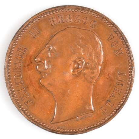 Bronze-Medaille "Friedrich II Herzog von Anhalt", 43 mm, 34,48 g - photo 1
