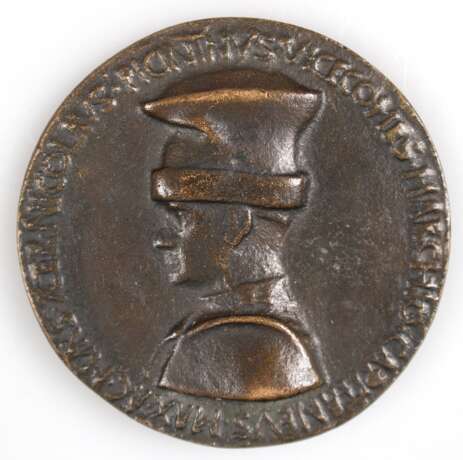 Medaille "Antonio Pisanello", einseitiger Bronzeabguß der Medaille, 86 mm, 194,07 g - photo 1