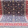 Keschan, durchgehendes Blumenmuster auf blauem Grund, 305x245 cm - Now at the auction
