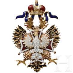 Kaiserlicher und Königlicher Orden vom Weißen Adler -
Ordensdekoration, Firma Eduard, Russland, um 1910