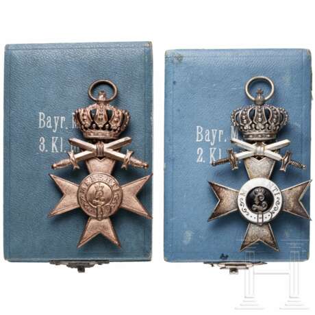 Militärverdienstkreuz 2. und 3. Klasse im Etui, Bayern - photo 1