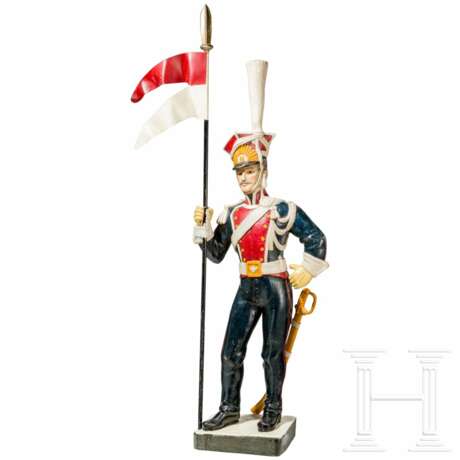 Große Uniformfigur eines Lanciers im 1er régiment de chevau-légers lanciers polonais, 19./20. Jhdt. - Foto 1