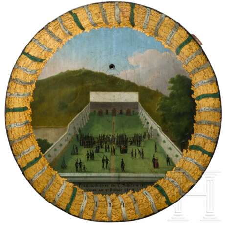 Schützenscheibe vom Prämienschießen der L. Schützendivision, Österreich, datiert 1842/43 - фото 1