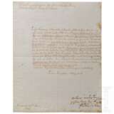 Gebhard Leberecht Fürst Blücher von Wahlstatt (1742 - 1819) - eigenhändige Grußformel und Signatur auf einem Brief an König Friedrich Wilhelm II., 1795 - фото 1
