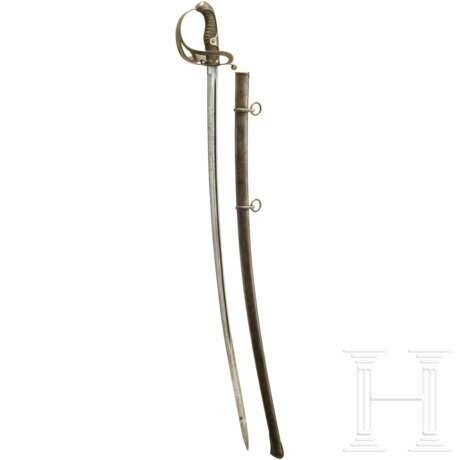 Korbsäbel M 52 der Kavallerie mit Gravur, datiert 1860 - photo 1