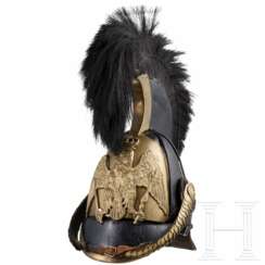 Helm M 1809 für Offiziere der Linien-Kürassiere, Trageweise um 1830