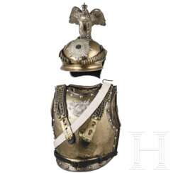 Helm M 1889 und Kürass für Mannschaften des Regiments Garde du Corps