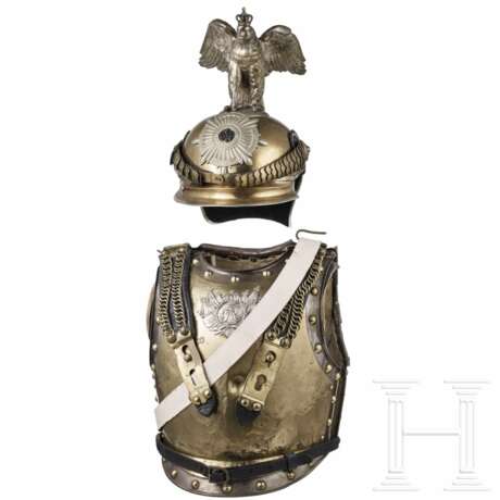 Helm M 1889 und Kürass für Mannschaften des Regiments Garde du Corps - Foto 1
