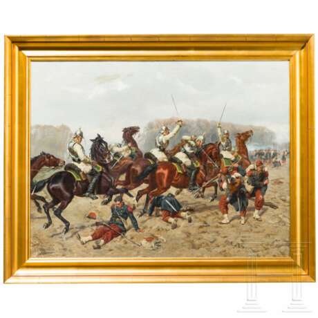 Emil Hünten (1827 - 1902) - Kürassierattacke im Deutsch-Französischen Krieg 1870/71 - Foto 1