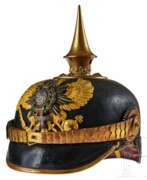 Fürstentum Reuß (1790/1806-1918). Helm für einen Reserveoffizier im 7. Thüringischen Infanterie-Regiment Nr. 96, II. Bataillon