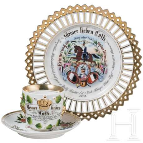 Geschenkteller und Tasse eines Königsulanen - Foto 1