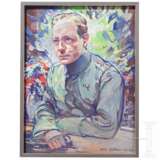 Egon Tschirch (1889 - 1948) - Portrait seines Bruders, Fliegerleutnant Hans Tschirch, datiert Mai 1918 - Foto 1
