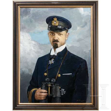 Portraitgemälde des "Piraten des Kaisers", Kapitänleutnant Nikolaus Graf zu Dohna-Schlodien - photo 1