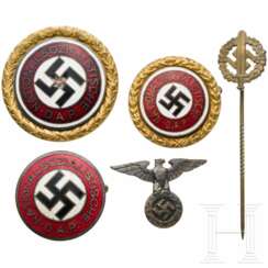 Nummerngleicher Satz Goldene Ehrenzeichen der NSDAP (Goldene Parteiabzeichen)