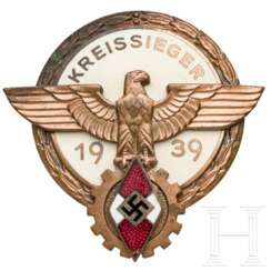 Abzeichen für Kreissieger im Reichsberufswettkampf 1939, H. Aurich Dresden
