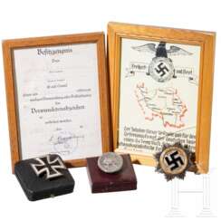 Ordensnachlass eines Trägers des Deutschen Kreuzes in Gold, Zimmermann Pforzheim