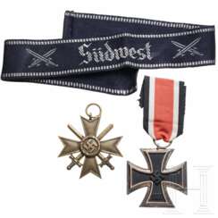 Eisernes Kreuz 2. Kl. (25), Kriegsverdienstkreuz 2. Kl. und Ärmelband "Südwest"