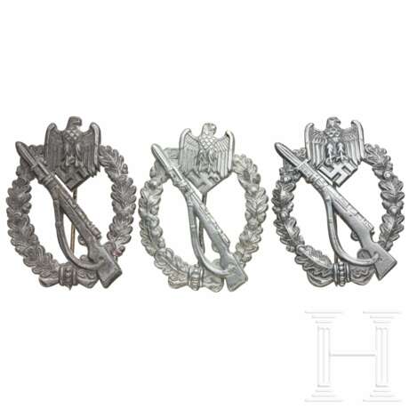 Drei Infanterie-Sturmabzeichen in Silber - photo 1