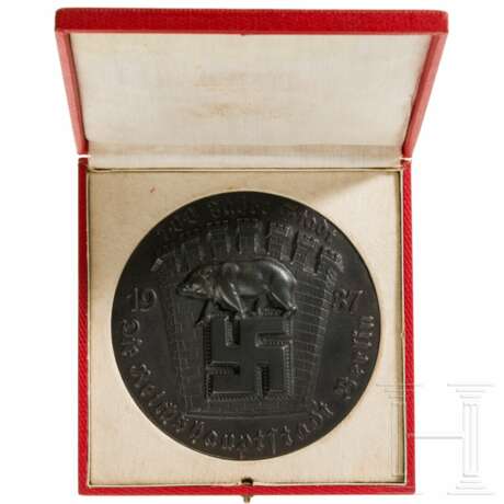 Plakette als Ehrengabe zur 700-Jahrfeier Berlin mit Widmung des Bürgermeisters Ludwig Steeg - photo 1