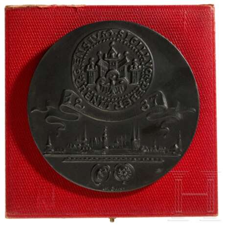 Plakette als Ehrengabe zur 700-Jahrfeier Berlin mit Widmung des Bürgermeisters Ludwig Steeg - photo 2