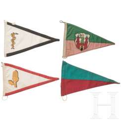 Vier Wimpel, um 1930