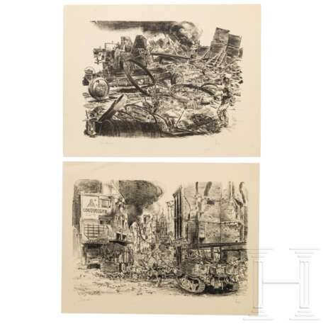 Josef Arens - 14 Steindrucke der Wehrmacht in Rotterdam und Dünkirchen - photo 6