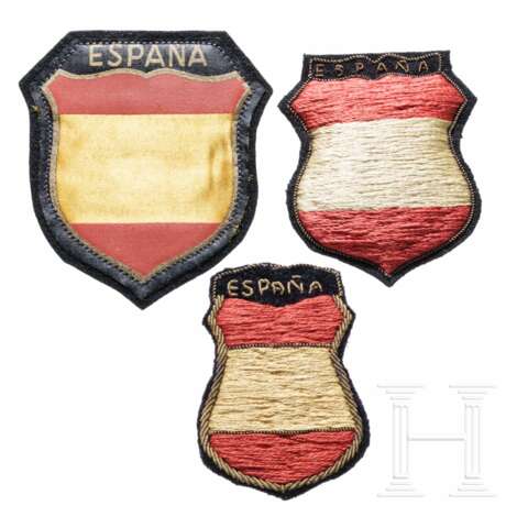 Zwei Ärmelschild für spanische Freiwillige der Blauen Division "División Azul" - Foto 1