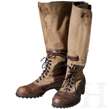 Ein Paar Luftwaffe-DAK-Tropenstiefel - Foto 1