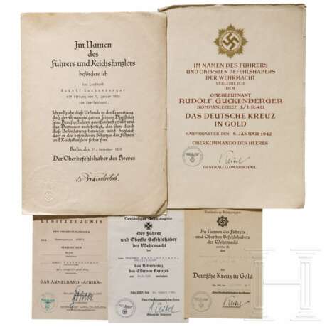 Umfangreicher Ordens- und Dokumentennachlass des Ritterkreuzträgers Oberstleutnant Rudolf Guckenberger - photo 9