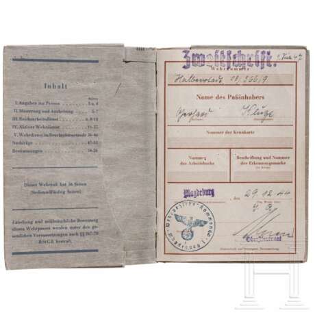 Wehrpass des Ritterkreuzträgers Hauptmann Gerhard Kluge - photo 2