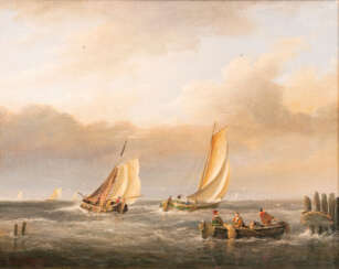 Cornelis Le Mair ''Ausfahrende Fischerboote''