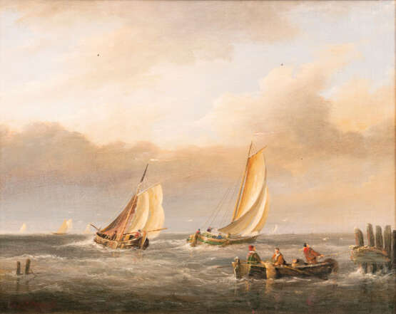 Cornelis Le Mair ''Ausfahrende Fischerboote'' - фото 1
