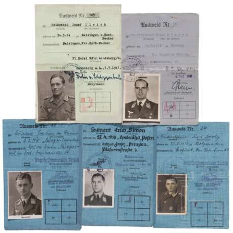 Fünf Truppenausweise von Fliegern - photo 1