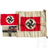 Lotsen-Flagge Nr. 1, Wimpel der Reichskriegsfahne und NSDAP-Handfahne - Foto 2