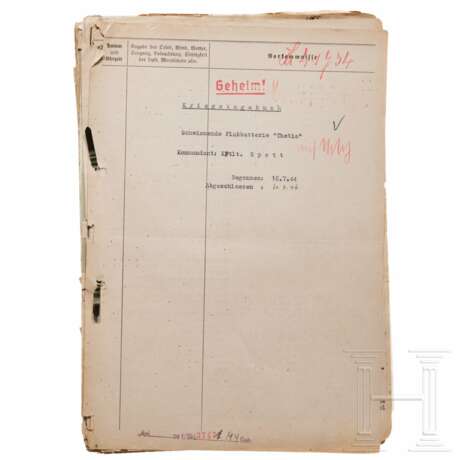 Kriegstagebuch der "Schwimmenden Flakbatterie 'Thetis'", des Flakschutzes des Schlachtschiffes "Tirpitz", Juli 1944 bis Januar 1945 - фото 1