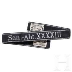 Ärmelband "San.-Abt. XXXXIII" für Führer